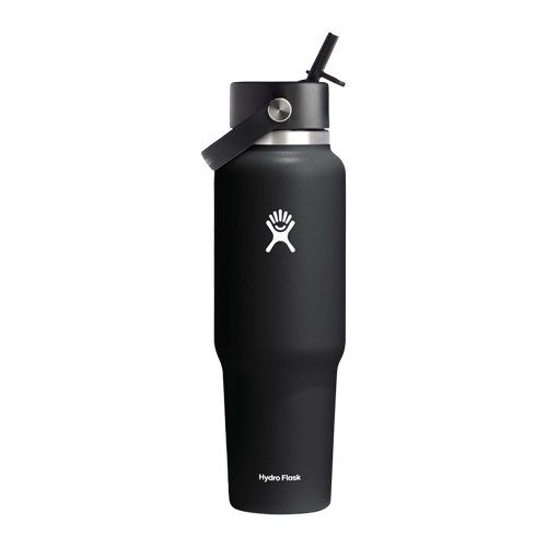Hydro Flask 40 OZ Wide Flex Straw Travel Bottle - Black