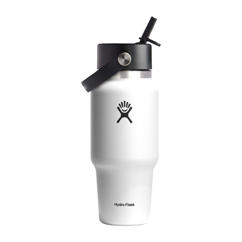 Hydro Flask 24 OZ Wide Flex Straw Travel Bottle - White