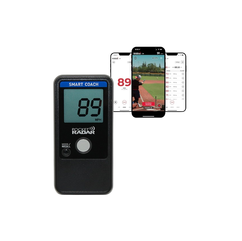 Pocket Radar Smart Coach Speed Gun for Baseball, Hockey, Softball - Accurate Pitching & Sports Speed Measurement, Portable Baseball Radar Gun Compatible with Pocket Radar App (iOS/Android)