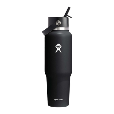 Hydro Flask 40 OZ Wide Flex Straw Travel Bottle - Black