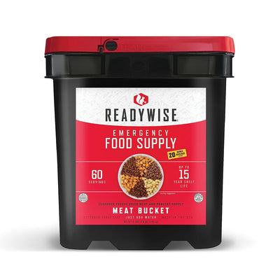 ReadyWise Emergency Food Supply, Freeze Dried Meat Variety, 15-Year Shelf Life, 60 Servings