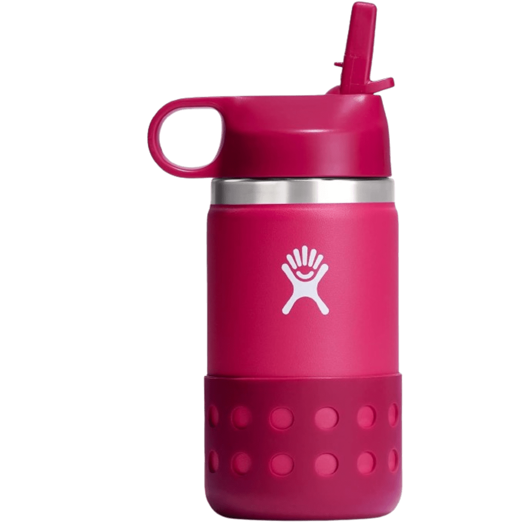 Hydro Flask 12 Oz Kids Wide Mouth Straw Cap And Boot Peony