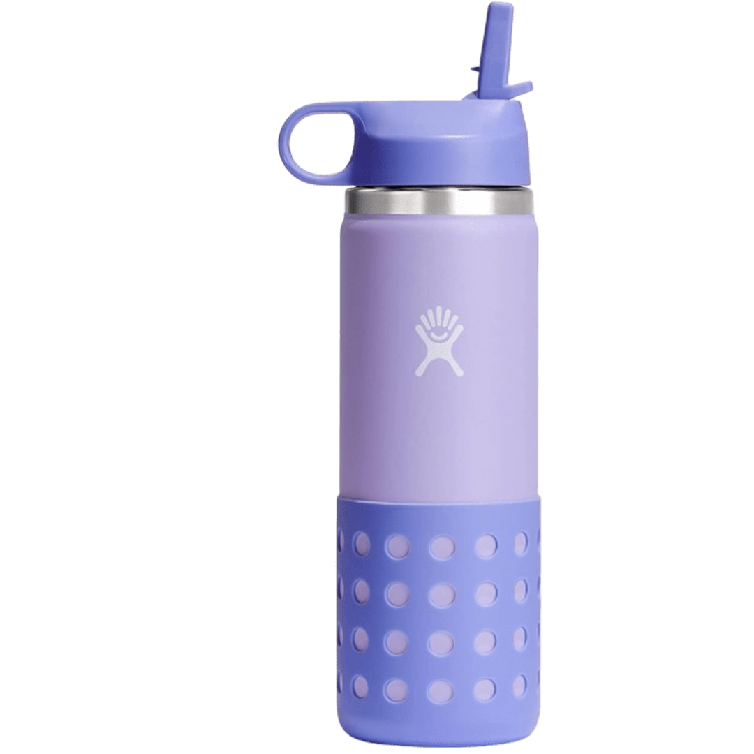 Hydro Flask 20 Oz Kids Wide Mouth Straw Cap And Boot Wisteria