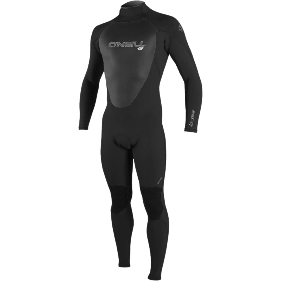O'Neill Wetsuits Men's Epic 4/3mm Back Zip Full Wetsuit, Black/Black/Black, Medium Short
