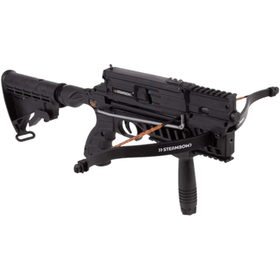 Steambow AR-6 Stinger II Compact & Tactical - Black Pistol Repeating Crossbow with 6-Shot Integrated Magazine | Made with Polymer | Distances Up to 75-80 Ft | AR-Series
