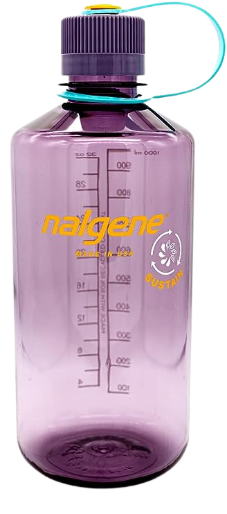 Nalgene Sustain Tritan BPA-Free Water Bottle Made with Material Derived from 50% Plastic Waste, 32 OZ, Narrow Mouth