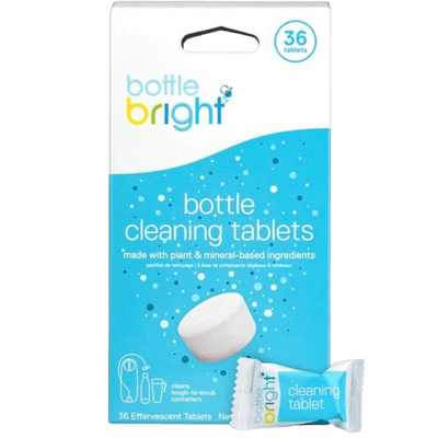 Bottle Bright 36 Tablets - EPA Safer Choice Certified, Clean Stainless Steel, Thermos, Tumbler, Insulated, Plastic and Reusable Water Bottles –Bottle Bright Cleaning Tablets are Easy and Safe to Use