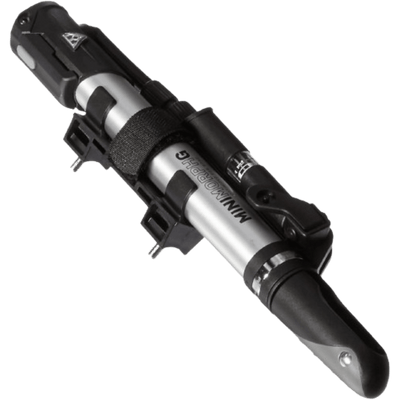 Topeak Mini Morph Pump with Gauge , Black, Silver, 26.5 x 5 x 2.8 cm / 10.4” x 2.0” x 1.1”