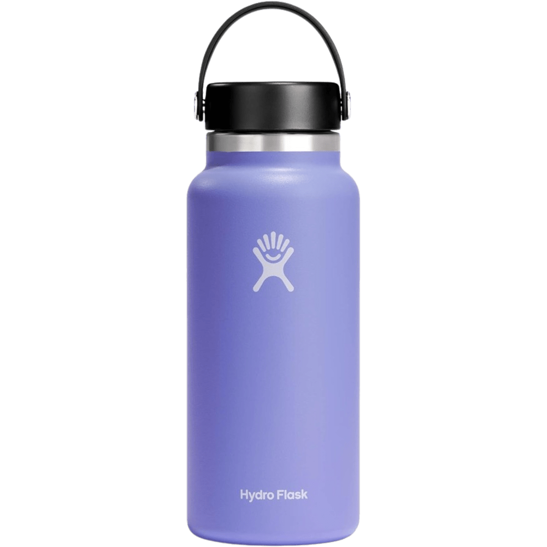 Hydro Flask 32 oz Wide Mouth with Flex Cap Stainless Steel Reusable Water Bottle Lupine - Vacuum Insulated, Dishwasher Safe, BPA-Free, Non-Toxic