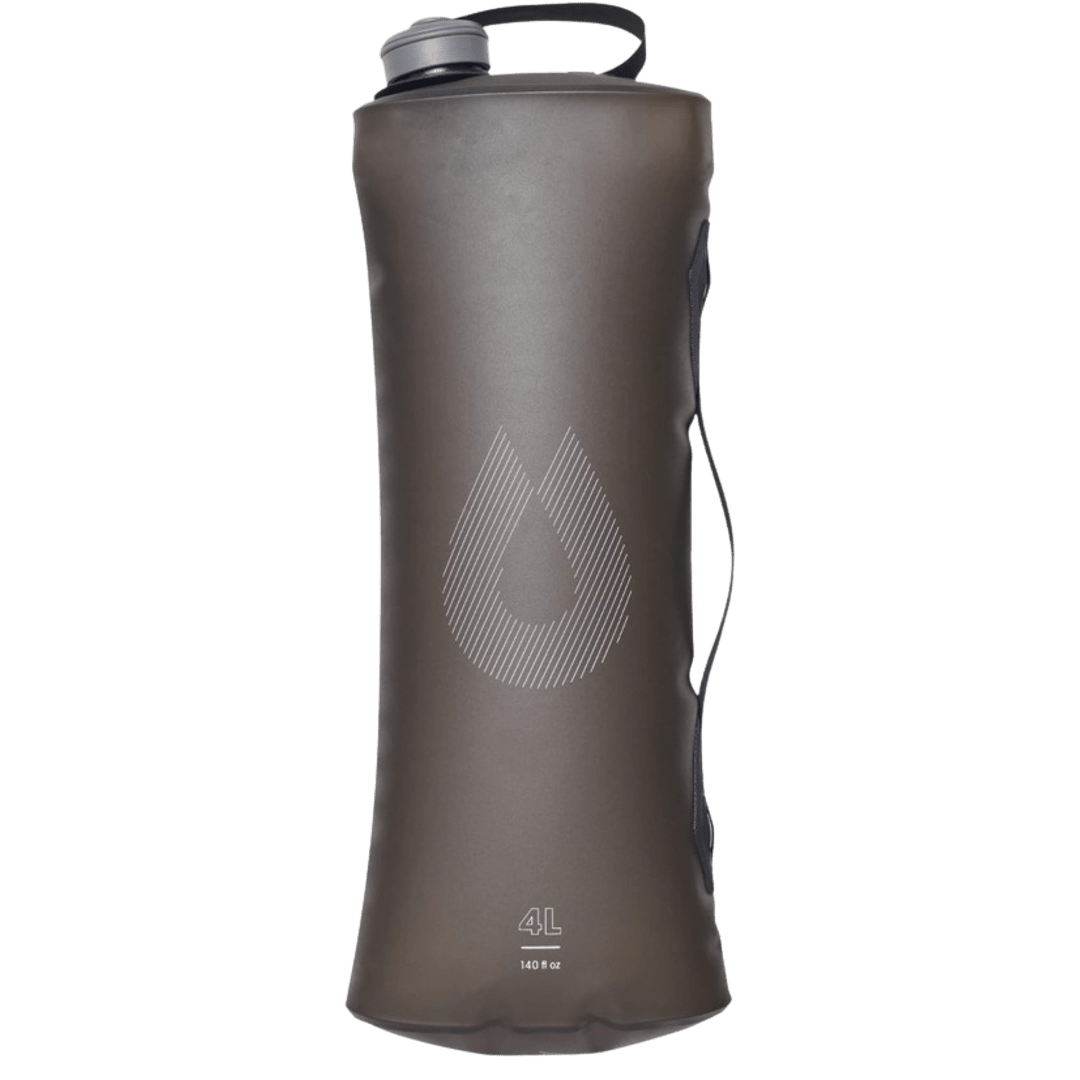 Hydrapak Seeker - Collapsible Water Storage (4L/140oz) - BPA & PVC Free Camping Hydration Reservoir Bag- Mammoth Grey