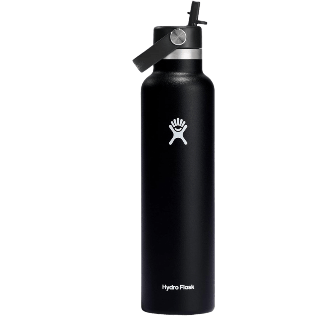 Hydro Flask 24 oz Standard Mouth Flex Straw Cap Black