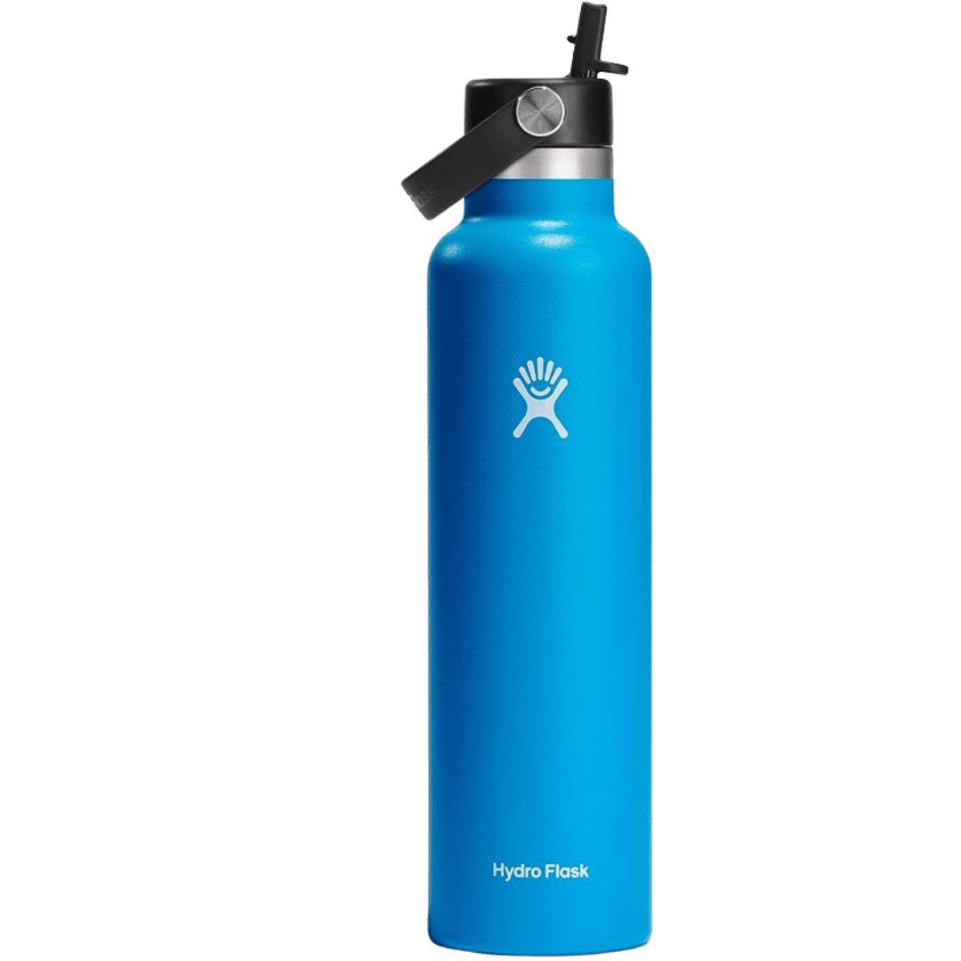 Hydro Flask 24 oz Standard Mouth Flex Straw Cap Pacific, Dishwasher Safe