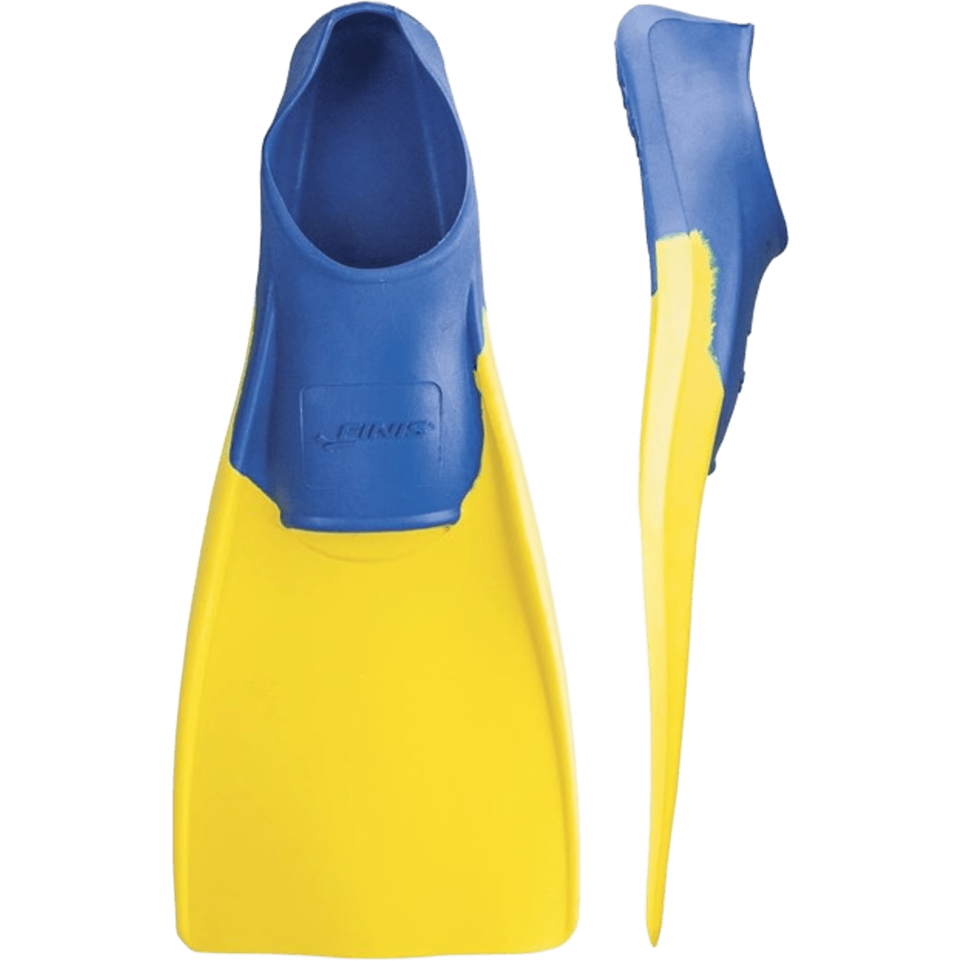 FINIS Long Floating Fins , Blue/Yellow, XS (US Male 1-3 / US Female 2-4) (1.05.037.03)