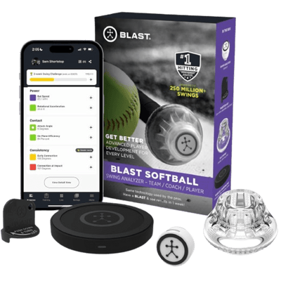 Blast Swing Analyzers (Sensor) Advanced Player Development for Every Level, Analyzes Swings, Tracks Metrics, Video Capture Highlights, Air Swings, 3D Swing Tracer, App Enabled, Real-Time Results