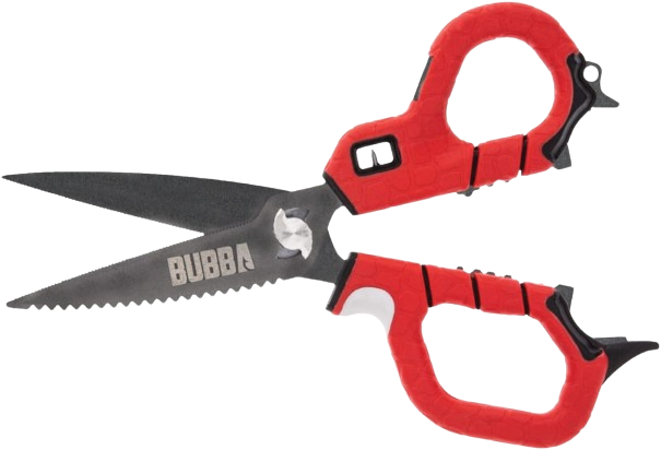 BUBBA Medium Shears with Non-Slip Grip Handles, Multi-Functional and Durable Design to Easily Cut through any Fishing Line
