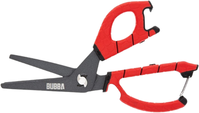 BUBBA Large Shears with Non-Slip Grip Handles, Multi-Functional and Durable Design to Easily Cut through any Fishing Line