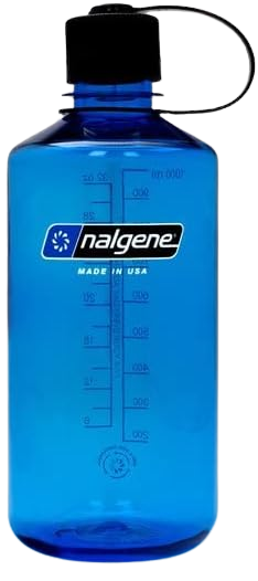 Nalgene Sustain Tritan BPA-Free Water Bottle Made with Material Derived from 50% Plastic Waste, 32 OZ, Narrow Mouth, Slate Blue