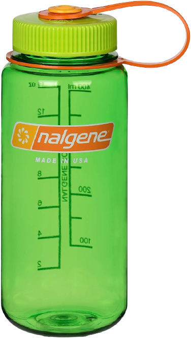 Nalgene Sustain Tritan BPA-Free Water Bottle Made with Material Derived from 50% Plastic Waste, 16 OZ, Wide Mouth, Melon Ball Sustain