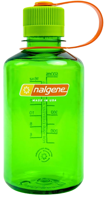 Nalgene Sustain Tritan BPA-Free Water Bottle Made with Material Derived from 50% Plastic Waste, 16 OZ, Narrow Mouth, Melon Ball