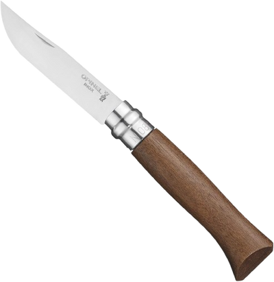 Opinel No. 08 Stainless Steel Folding Pocket Knife – Premium Wood Handles