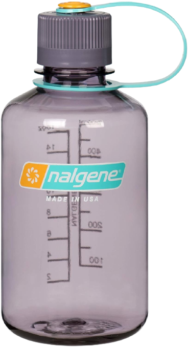 Nalgene Sustain Tritan BPA-Free Water Bottle Made with Material Derived from 50% Plastic Waste, 16 OZ, Narrow Mouth, Aubergine Sustain