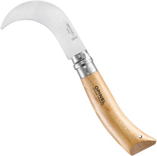 Opinel No. 10 Pruning Folding Knife - Stainless Steel for Pruning, Grafting, Orchards, Vineyards, and Gardening