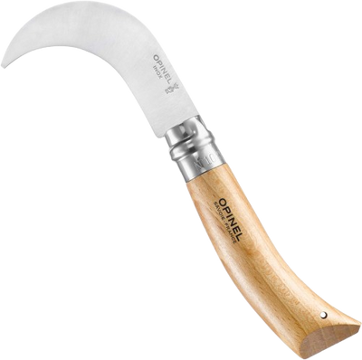 Opinel No. 10 Pruning Folding Knife - Stainless Steel for Pruning, Grafting, Orchards, Vineyards, and Gardening