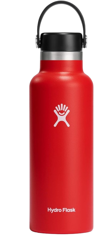 Hydro Flask Stainless Steel Standard Mouth Water Bottle with Flex Cap and Double-Wall Vacuum Insulation