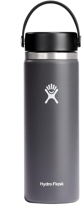 Hydro Flask Stainless Steel Wide Mouth Water Bottle with Flex Cap and Double-Wall Vacuum Insulation