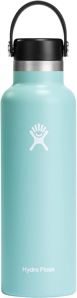 Hydro Flask Stainless Steel Standard Mouth Water Bottle with Flex Cap and Double-Wall Vacuum Insulation