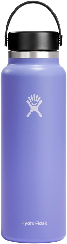 Hydro Flask Stainless Steel Wide Mouth Water Bottle with Flex Cap and Double-Wall Vacuum Insulation