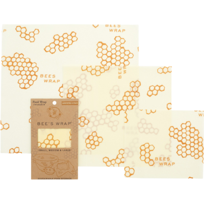Bee's Wrap Honeycomb Print Wraps - Set of 3