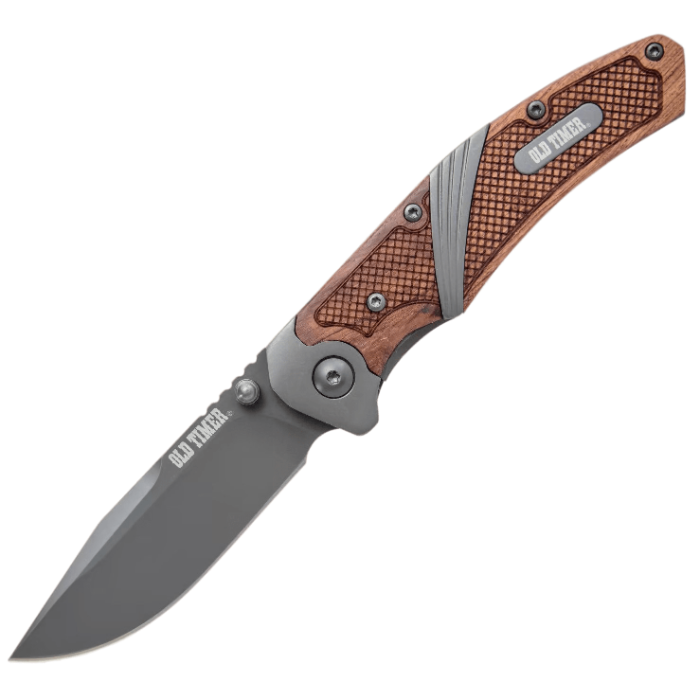 Old Timer Wood Ti-Nitride Spring-Assisted Knife