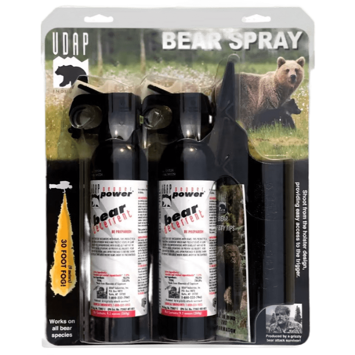 UDAP Magnum Bear Spray 2-Pack with Griz Guard Holster