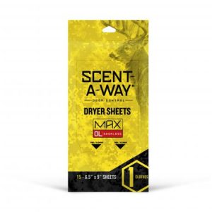 SCENT-A-WAY MAX ODORLESS DRYER SHEETS
