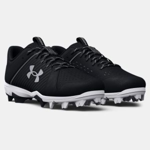MEN'S UA LEADOFF LOW RM BASEBALL CLEAT - BLACK/WHITE