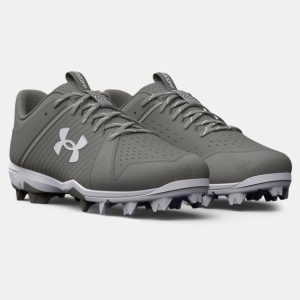 MEN'S UA LEADOFF LOW RM BASEBALL CLEAT - BASEBALL GRAY/WHITE