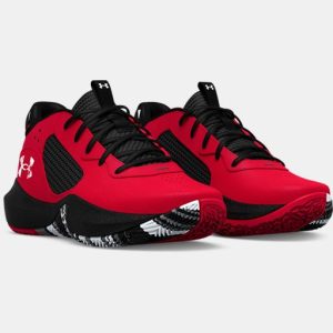 KIDS' PRE-SCHOOL UA LOCKDOWN 6 BASKETBALL SHOE - RED/BLACK/WHITE