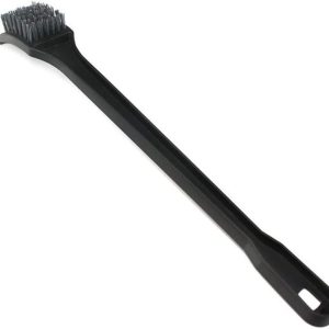 SAFE GRILL BRUSH WITH SCRAPER, 17.75", NYLON BRISTLES