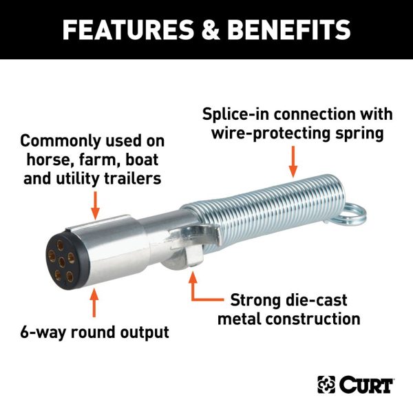 Spring Connecting Round 6-WAY ROUND CONNECTOR PLUG WITH SPRING – BermGear