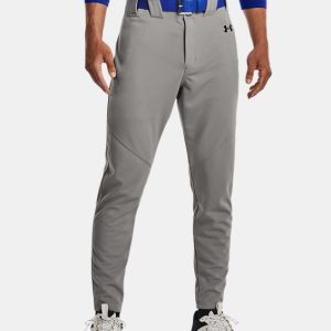 MEN'S UA UTILITY BASEBALL PANTS - BASEBALL GRAY/BLACK