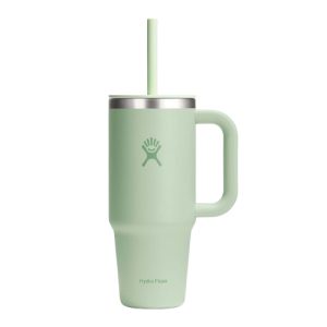 Hydro Flask - Travel Tumbler with Handle Lid and Straw 24 Oz Aloe