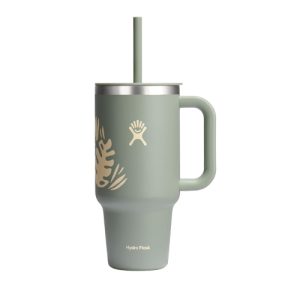 Hydro Flask Travel Tumbler - 32 Oz Botanical Bliss Green