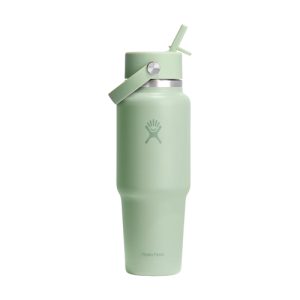 Hydro Flask Travel Water Bottle - Leakproof in 32 Oz Aloe Green