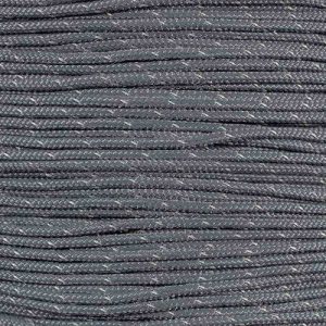 TYPE III 550 SURVIVAL PARACORD 100FT HANK REFLECTIVE (CHARCOAL GREY)