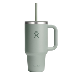 Hydro Flask Travel Tumbler with Handle - 32 Oz Tonal Agave Green