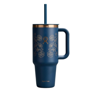 Hydro Flask Travel Tumbler with Handle - 40 Oz Western Dark Blue
