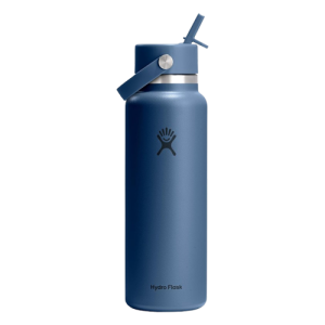 Hydro Flask Insulated Stainless Steel Water Bottle 40 Oz Harbor Blue with Wide Straw Lid Leakproof