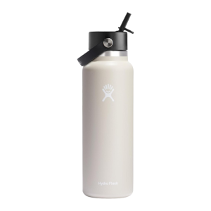 Hydro Flask Insulated Stainless Steel Water Bottle 40 Oz Oat Tan with Wide Straw Lid Leakproof