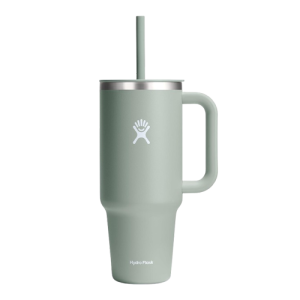 Hydro Flask Insulated Stainless Steel Travel Tumbler 40 Oz Agave with Handle Lid and Straw
